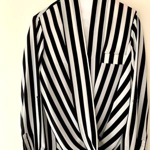 Black and white blouse